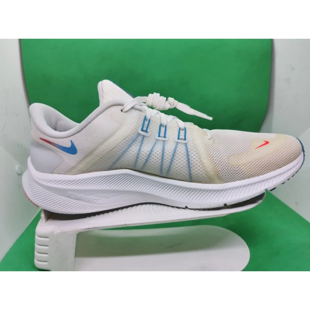 Men's 11.5 M Nike 2021 Quest 4 White Pure Platinum Blue DA1105-101 Running Shoes